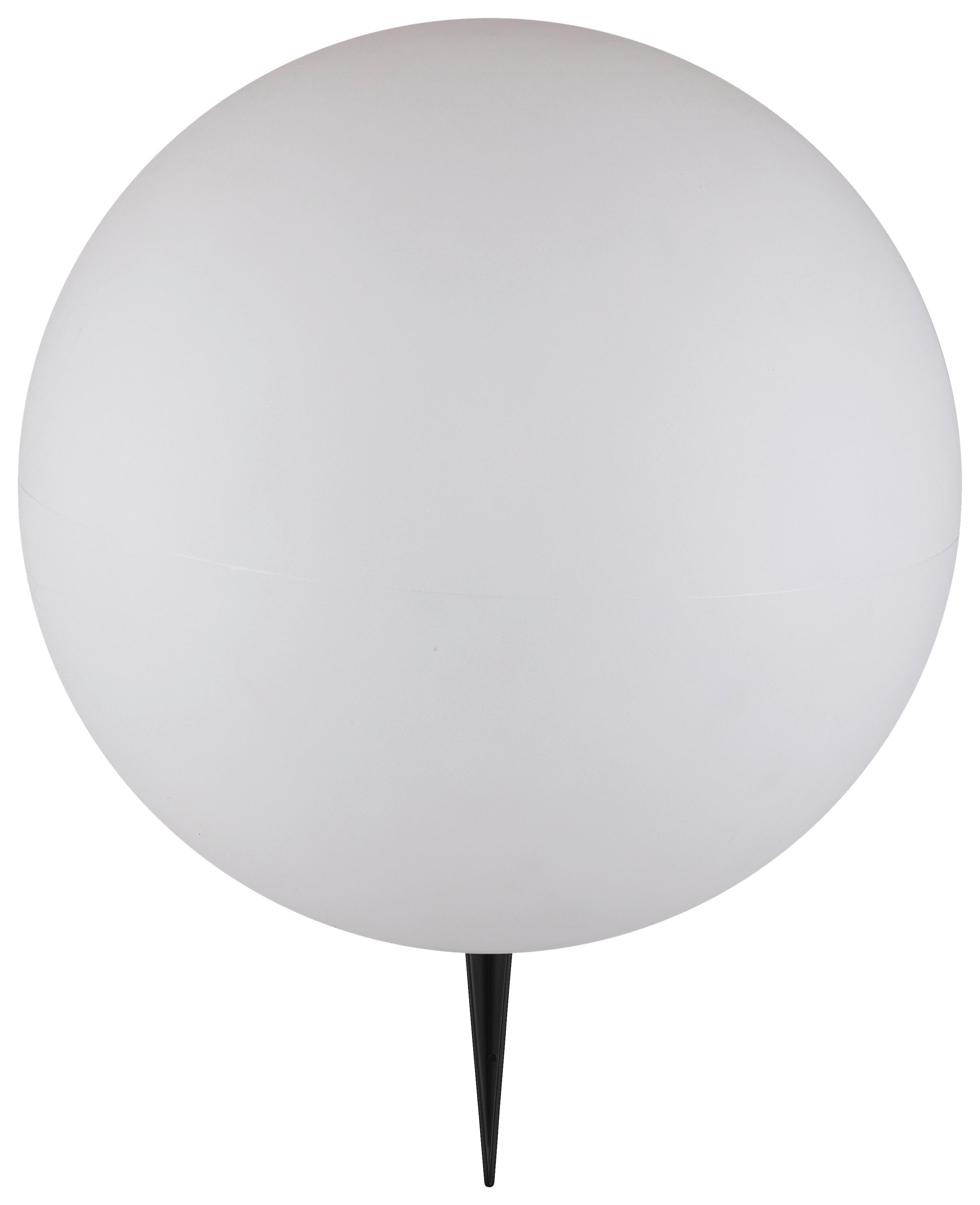 Solarleuchte Fiora - Schwarz/Weiß, MODERN, Kunststoff (30cm) - Homezone