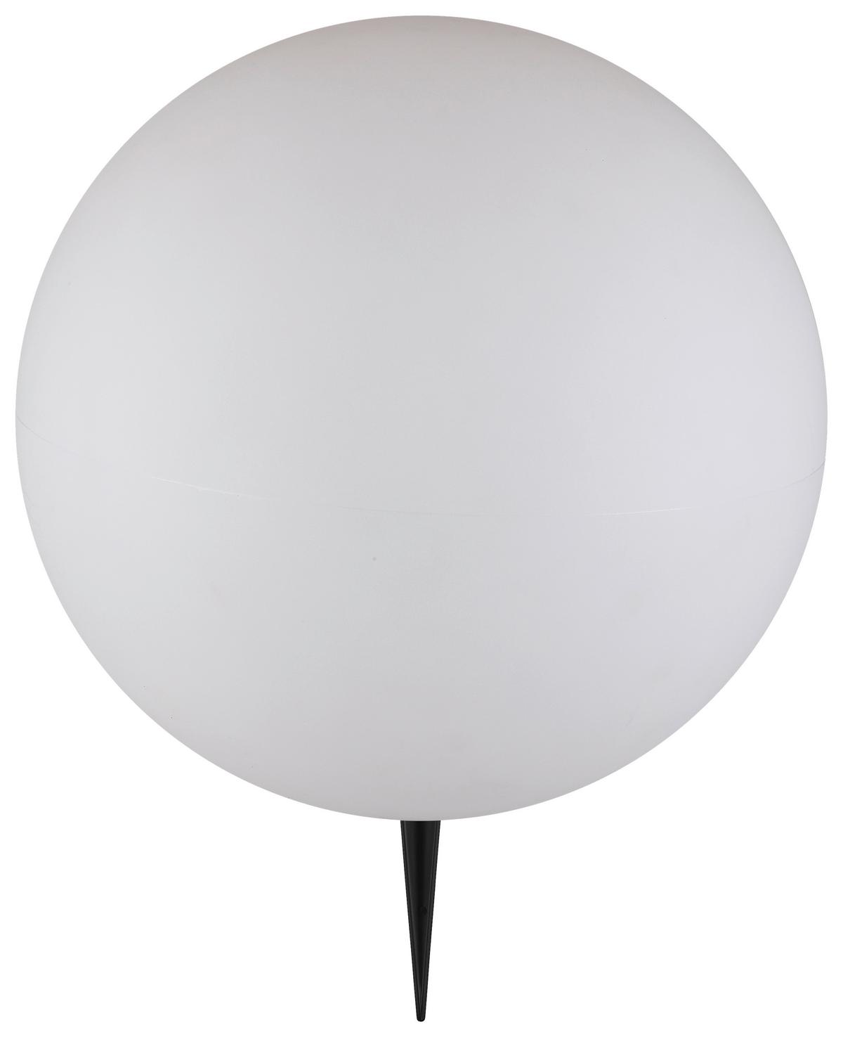 Solarleuchte Fiora - Schwarz/Weiß, MODERN, Kunststoff (30cm) - Homezone