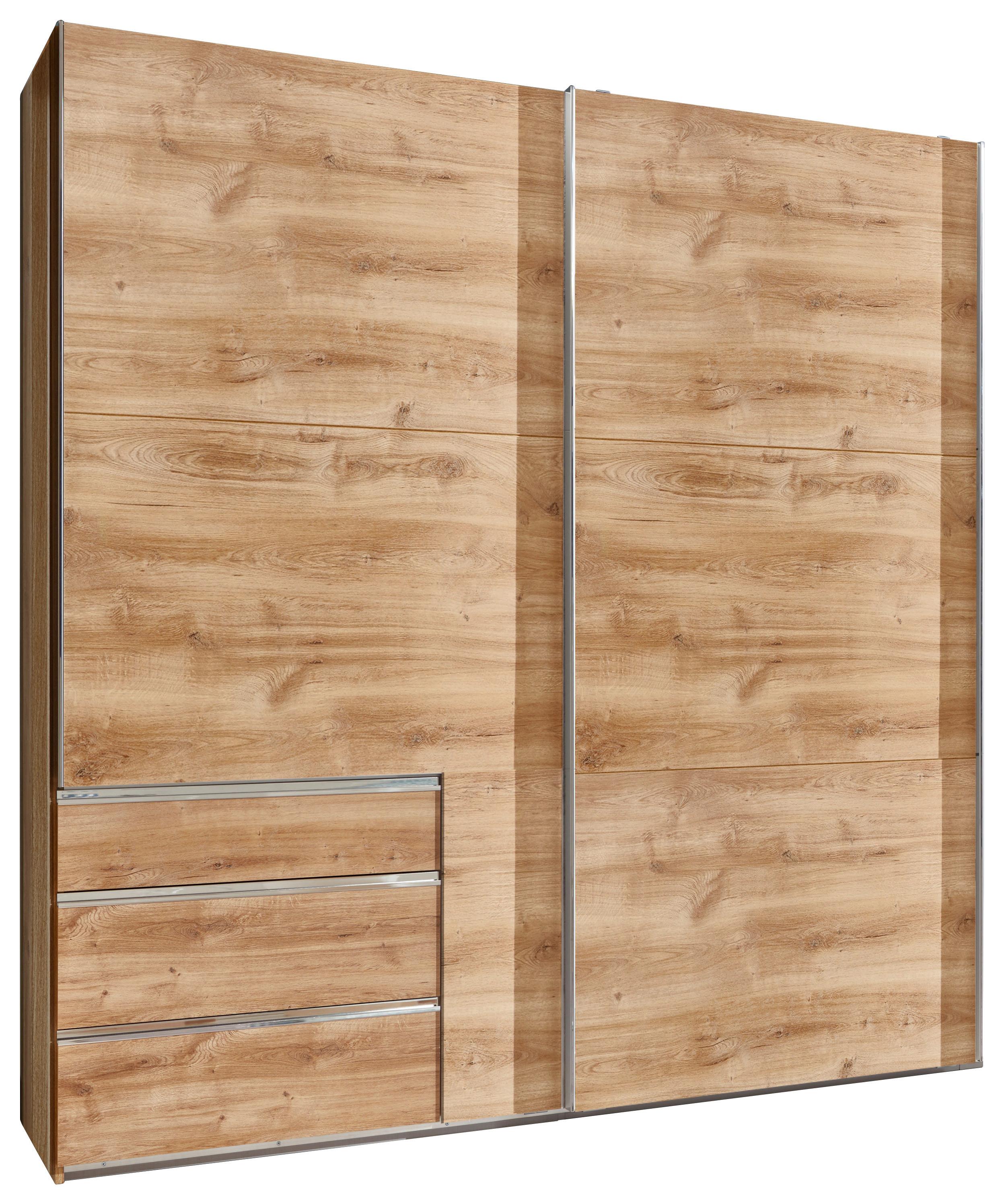 Schwebetürenschrank mit Laden 250cm Level 36a, Eiche Dekor - Eichefarben, MODERN, Holzwerkstoff (250/216/65cm) - MID.YOU