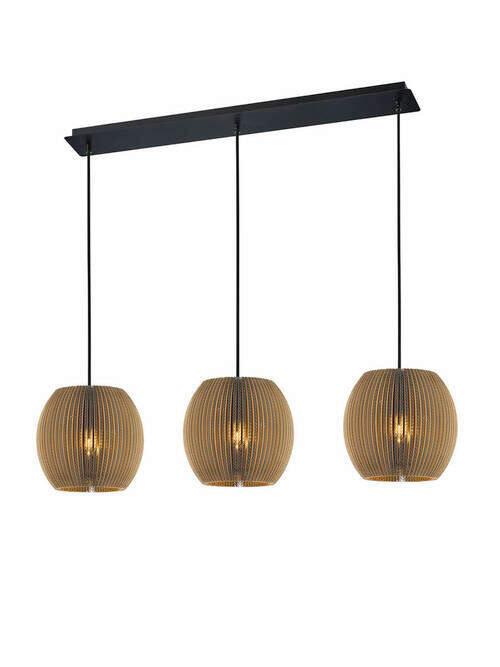 Hängeleuchte 20601/3-20 - Naturfarben, Design, Karton (150cm) - Hell