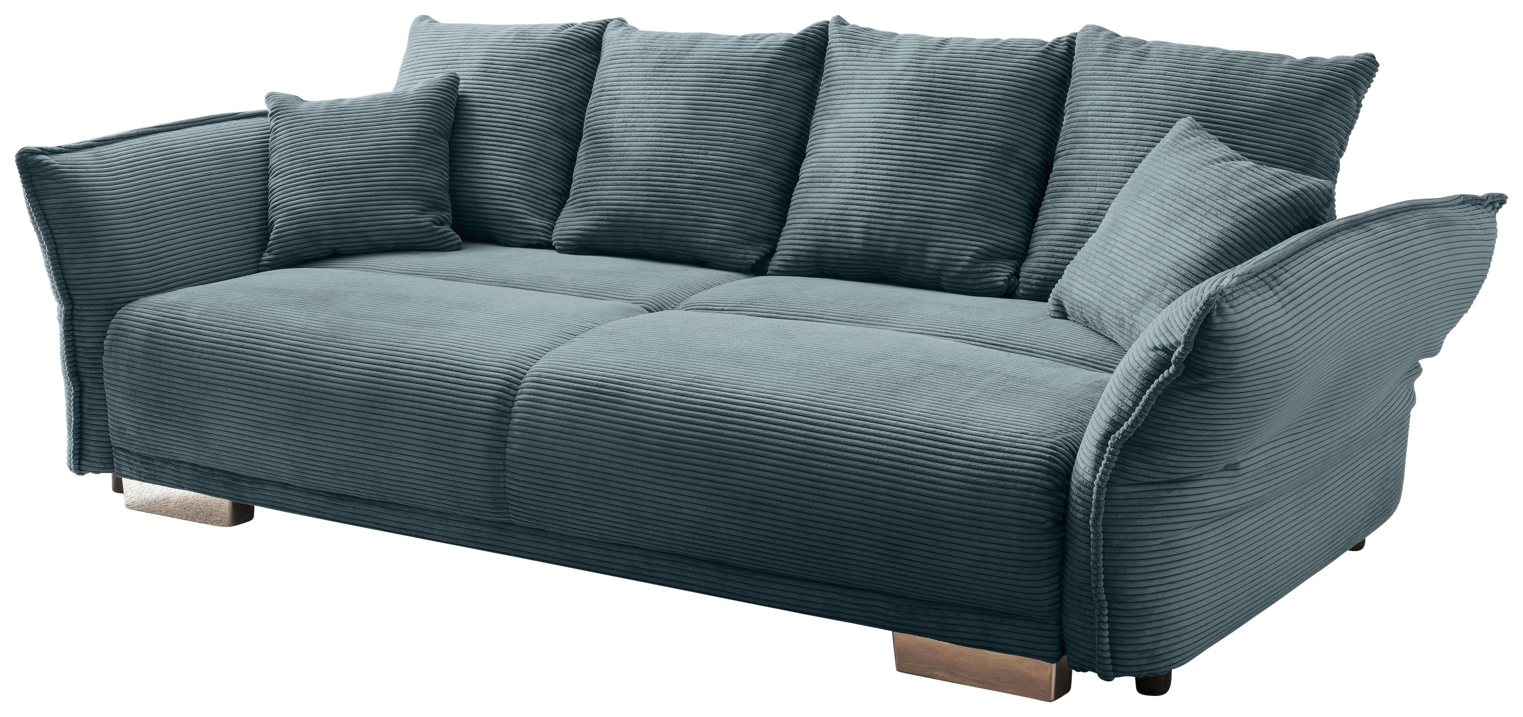 Bigsofa Pera, Petrol B: 242 cm - Chromfarben/Petrol, MODERN, Textil (242/71/90/131cm) - Livetastic