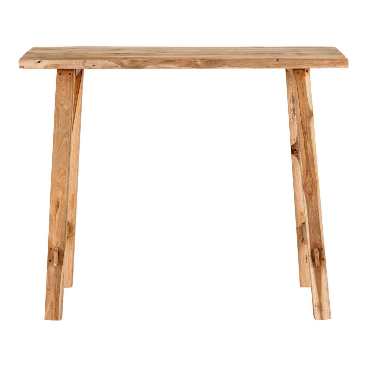 Konsole Girona Natur Teak, B/H/T: 30x80x90cm - Teakfarben, Basics, Holz (30/80/90cm)