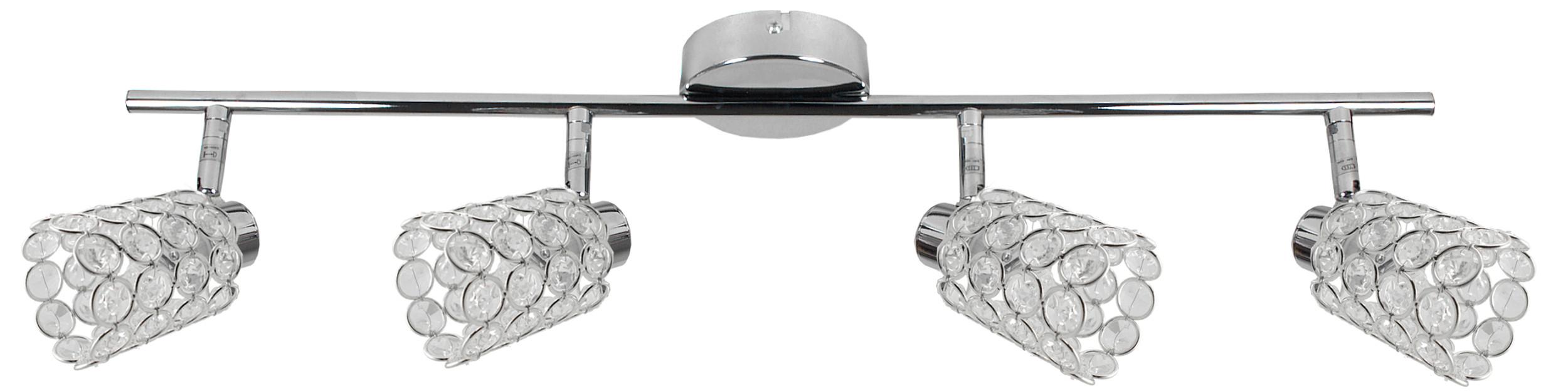 Strahler 94-00118 York - Chromfarben/Transparent, KONVENTIONELL, Glas/Metall (74/8/17cm)