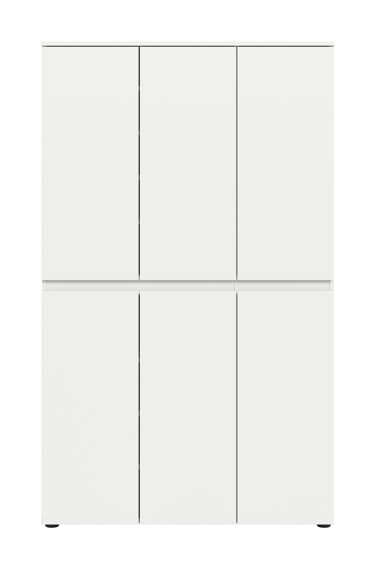 Garderobenschrank Scarpa, Weiß B: 105 Cm - Schwarz/Weiß, Design, Holzwerkstoff (105/175/37cm) - Livetastic