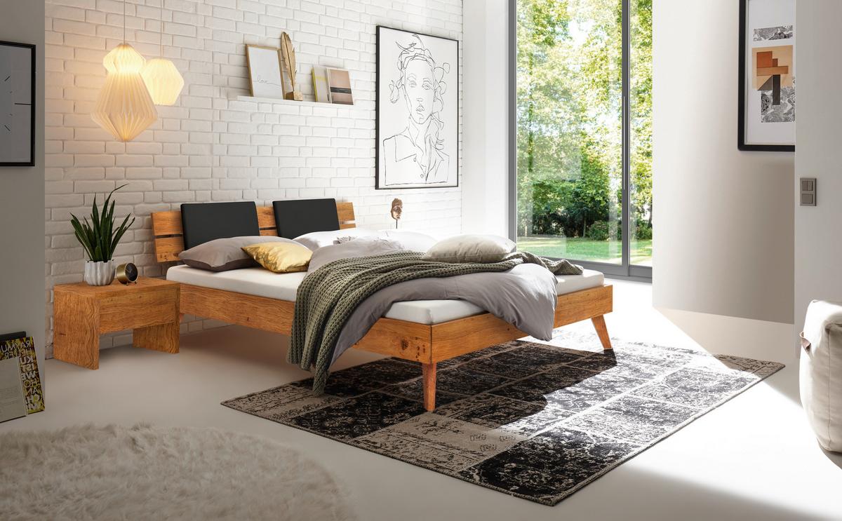 Bett Ortona Wildeiche 180x200 Cm - Wildeiche/Eichefarben, Design, Holz (180/200cm) - Hasena