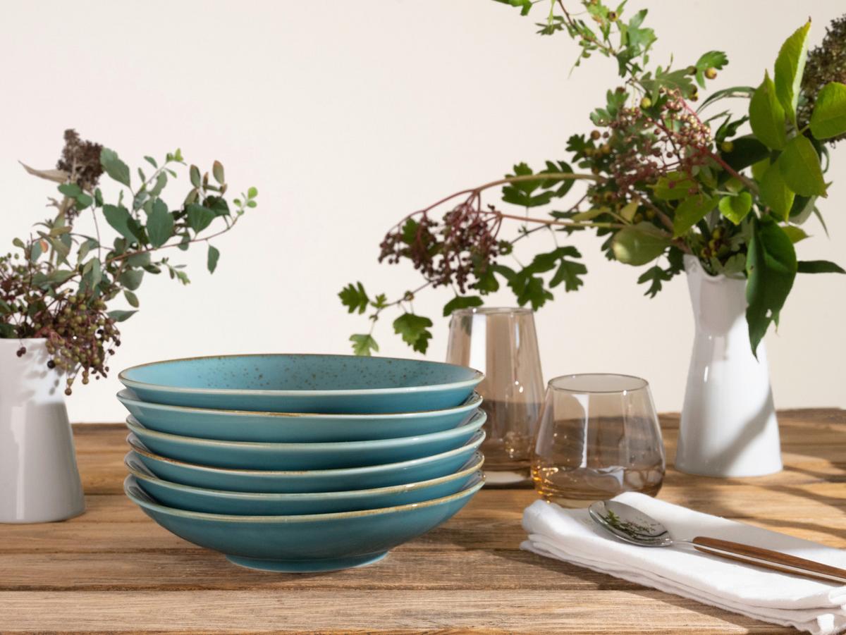 SUPPENTELLERSET 22041 NATURE COLLECTION - Türkis, Trend, Keramik (22cm) - Creatable
