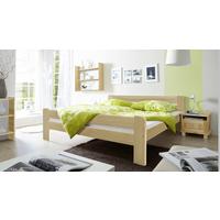 Bett Echtholz Massiv 140x200 Bert, Kiefer - Kieferfarben, MODERN, Holz (140/200cm) - MID.YOU