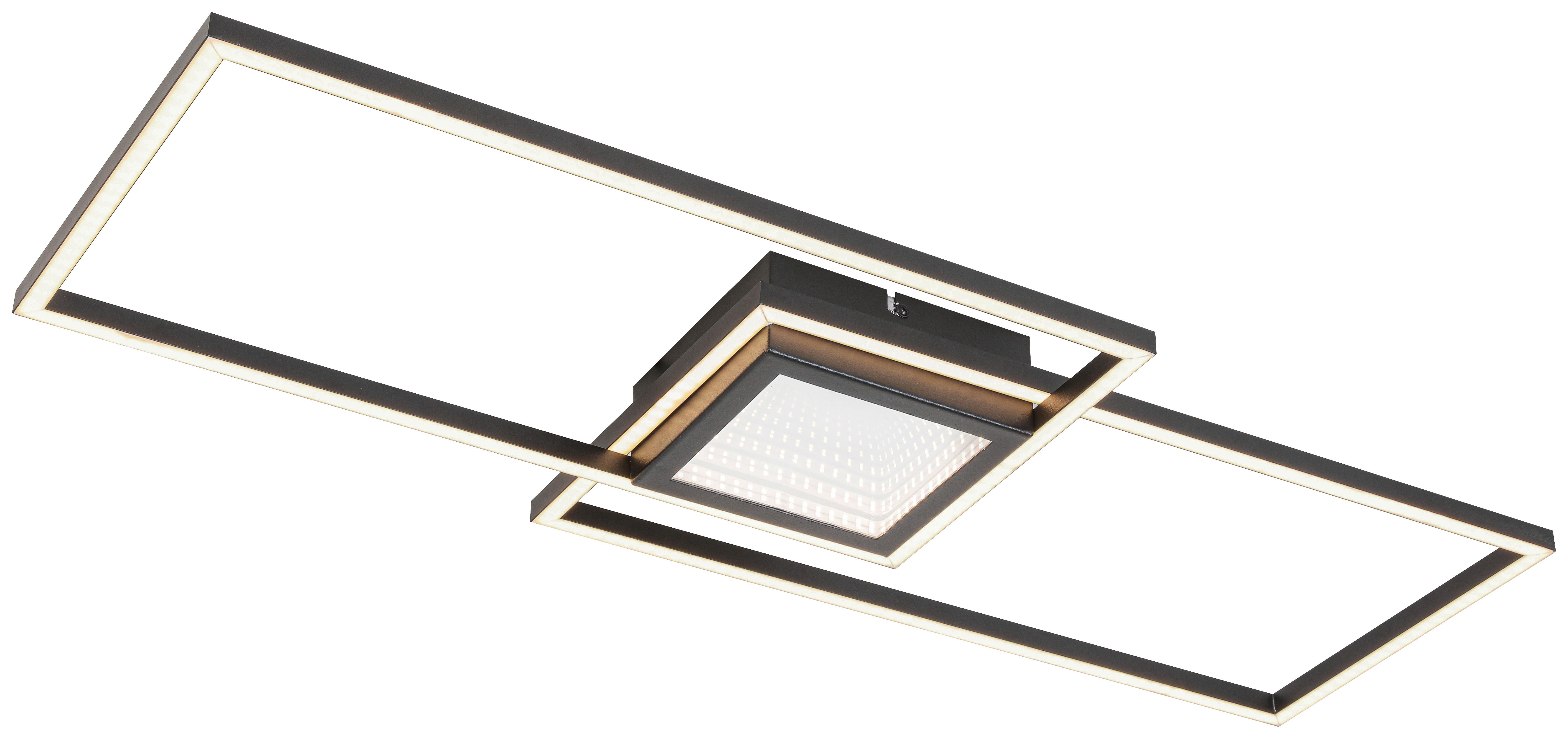 Led-deckenleuchte Oswin - Schwarz, MODERN, Kunststoff/Metall (82/33/6cm) - Luca Bessoni