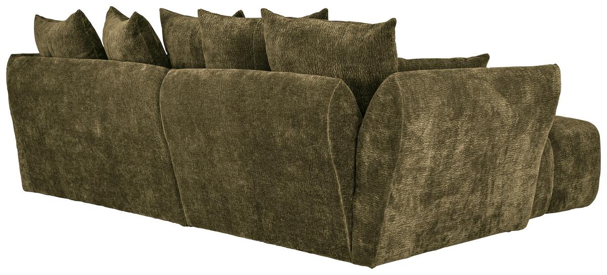Univerzálna sedačka CAMMELLIO, olivovozelená žen., 7 vankúšov - olivovozelená/čierna, Modern, textil (296/75-95/189cm) - Mömax