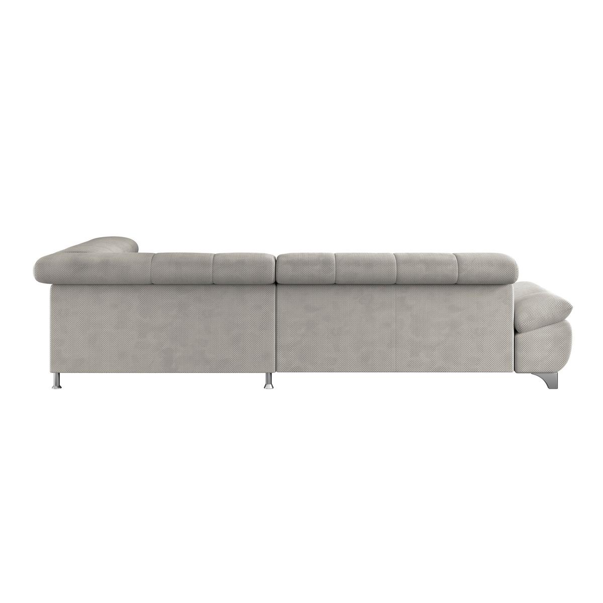Ecksofa Gemini Naturfarben, B: 312 cm - Chromfarben/Beige, KONVENTIONELL, Textil (312/234cm)