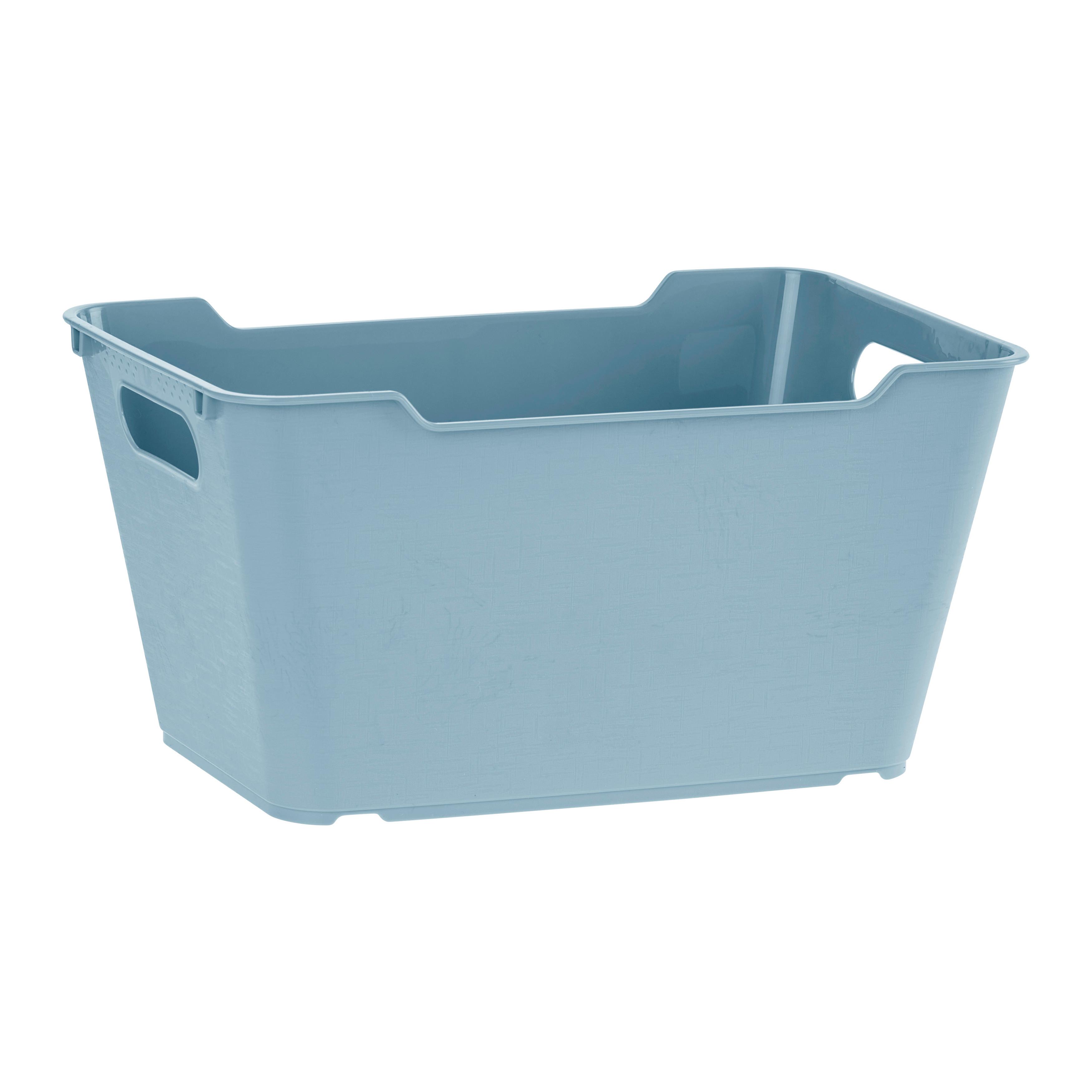 KOŠÍK NA DROBNOSTI LOTTA -M- CA. 6L -EXT- - modrá, Moderní, plast (29,5/19/15cm)