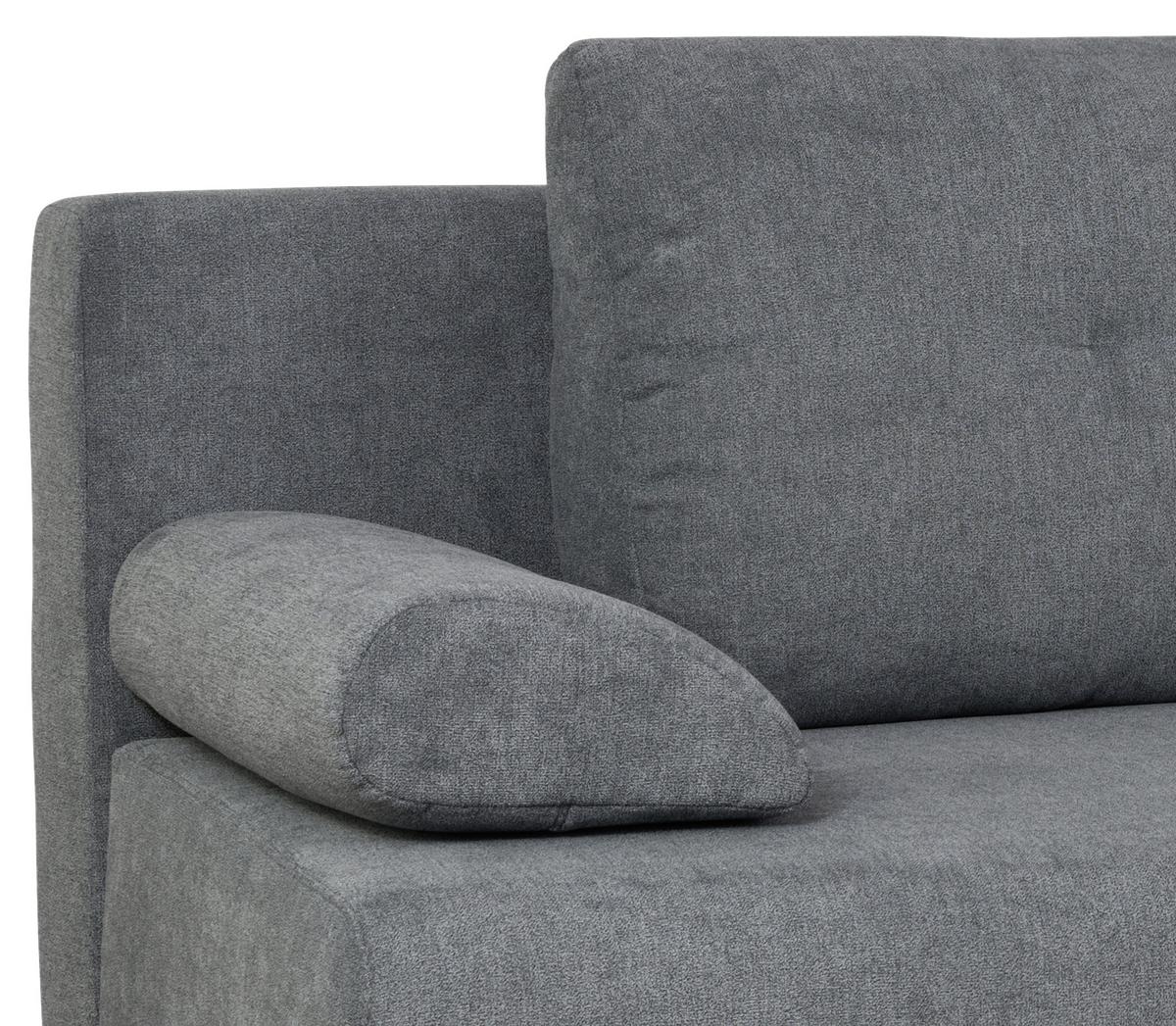 POHOVKA BOXSPRING INES - antracitová/chrómová, Modern, drevo/textil (203/96/102cm) - Luca Bessoni