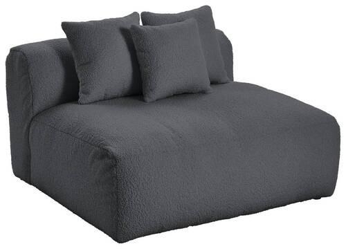 Modul Sofa Bloom 2er-sofa B: 120 Cm Dunkelgrau - Dunkelgrau, Trend, Textil (120/70/122cm) - Livetastic