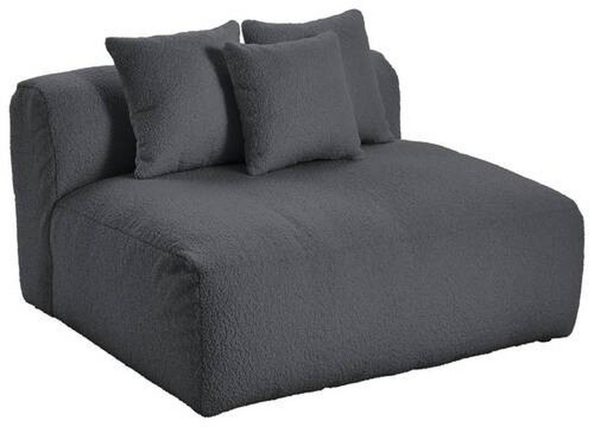 Modul Sofa Bloom 2er-sofa B: 120 Cm Dunkelgrau - Dunkelgrau, Trend, Textil (120/70/122cm) - Livetastic