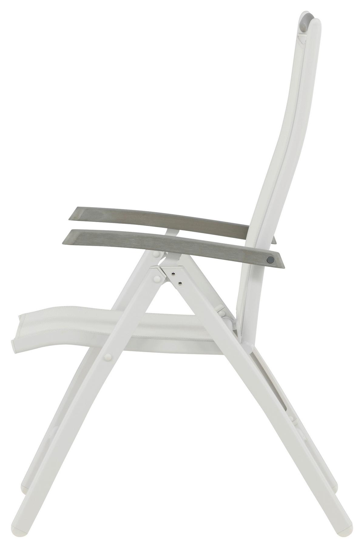Gartensessel-Set 2-Tlg. Klappbar Albany Metall - Weiß, KONVENTIONELL, Metall (60/110/60cm) - Gardenson