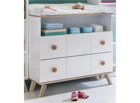 Komoda Billund - bílá/barvy dubu, Moderní, dřevo/kompozitní dřevo (91/93/75cm) - Modern Living Komoda Billund - bílá/barvy dubu, Moderní, dřevo/kompozitní dřevo (91/93/75cm) - Modern Living