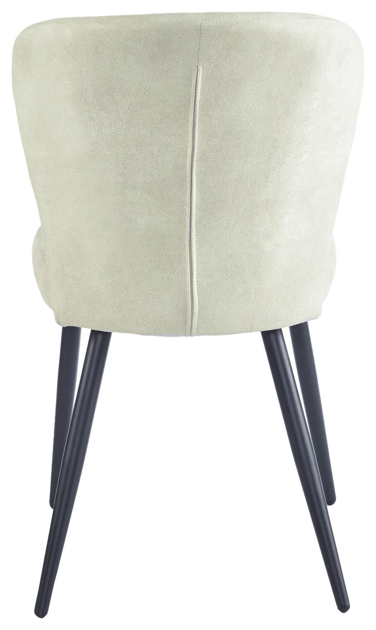 Židle Lynn. béžová - černá/béžová, Moderní, kov/textil (51/86/65cm) - Mömax