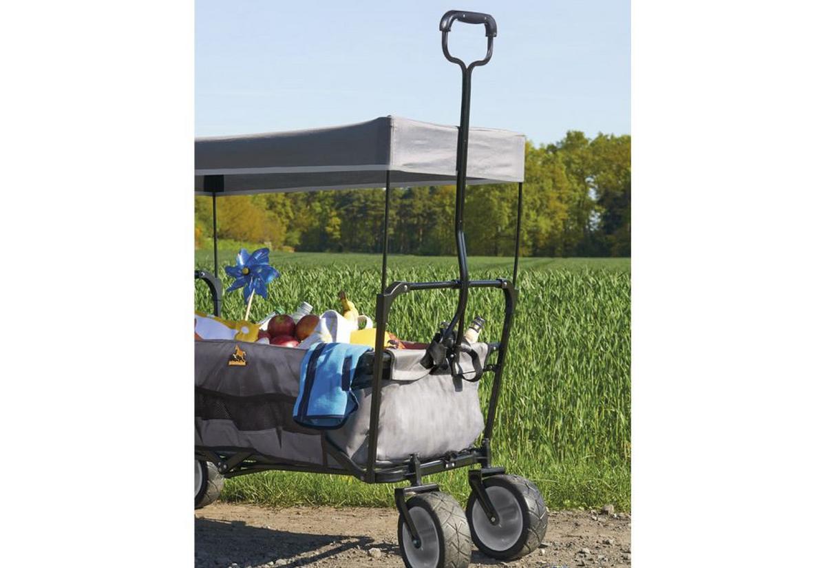 Bollerwagen Klapp-Bollerwagen Paxi - Grau, Basics, Textil/Metall (124/59/67cm) - Pinolino