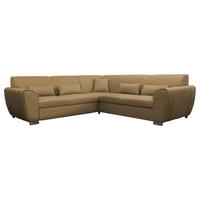 Ecksofa Delux Gelb Mit Schlaffunktion Ottomane Links - Gelb/Silberfarben, Design, Textil (266/266cm) - Livetastic