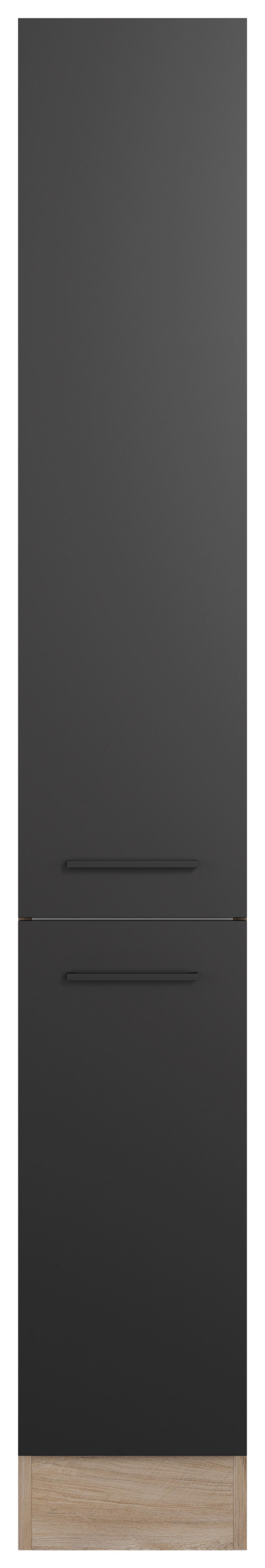 Potravinová skříň CAPRI CAPRI AHS 30 - barvy dubu/černá, Konvenční, kov/kompozitní dřevo (30/200/57cm) - FlexWell