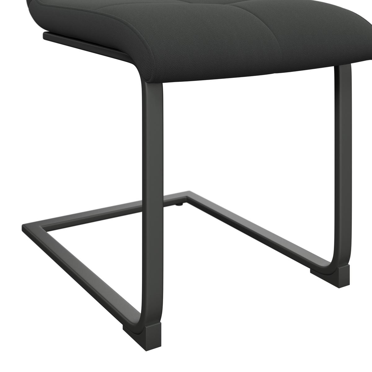 Schwingstuhl Tristan Webstoff anthrazit, B: 41cm - Anthrazit/Schwarz, MODERN, Holz/Textil (41/102/58cm) - James Wood