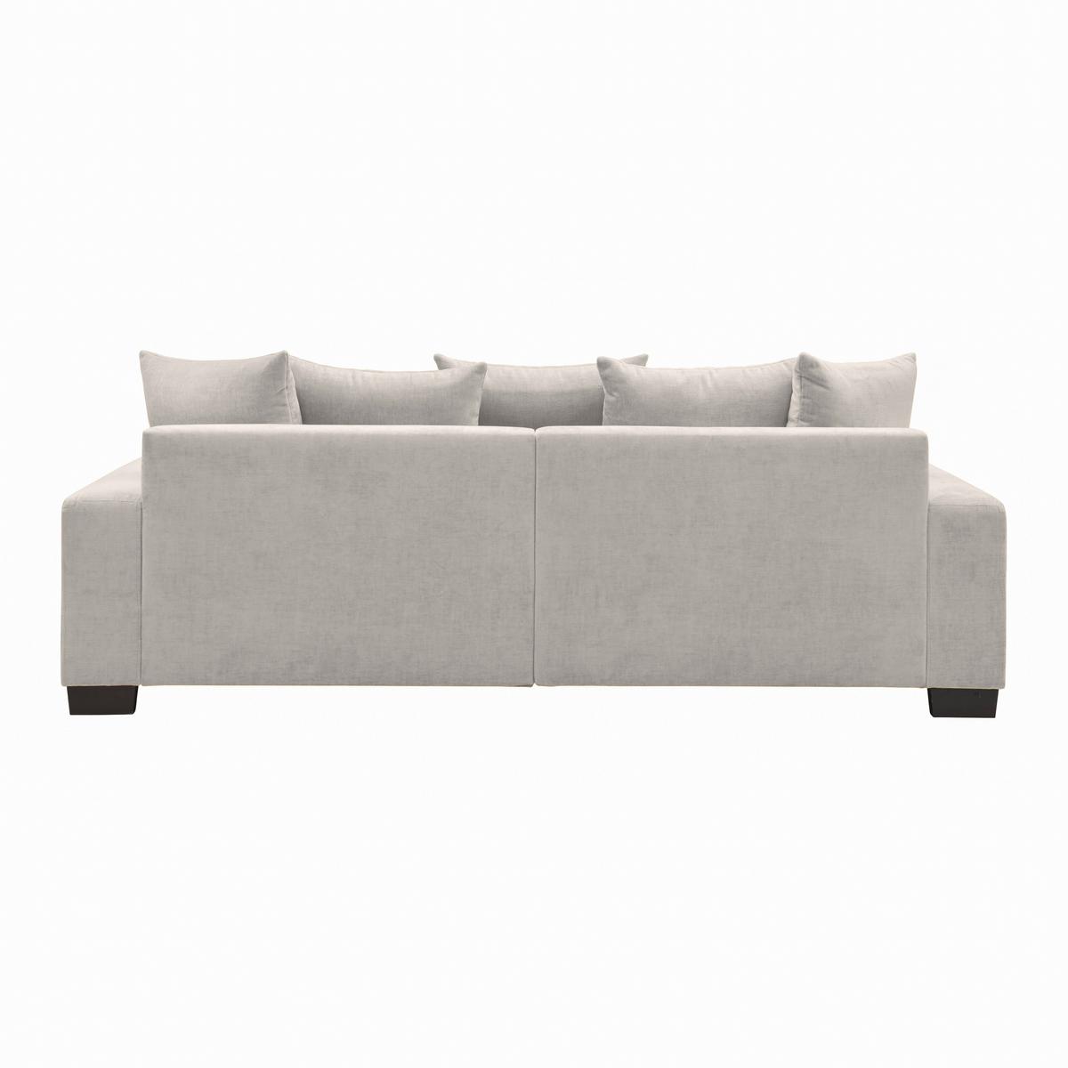 Velká pohovka MATTEO, krémová tkanina EUPHORIA - černá/krémová, Moderní, dřevo (246/93cm)