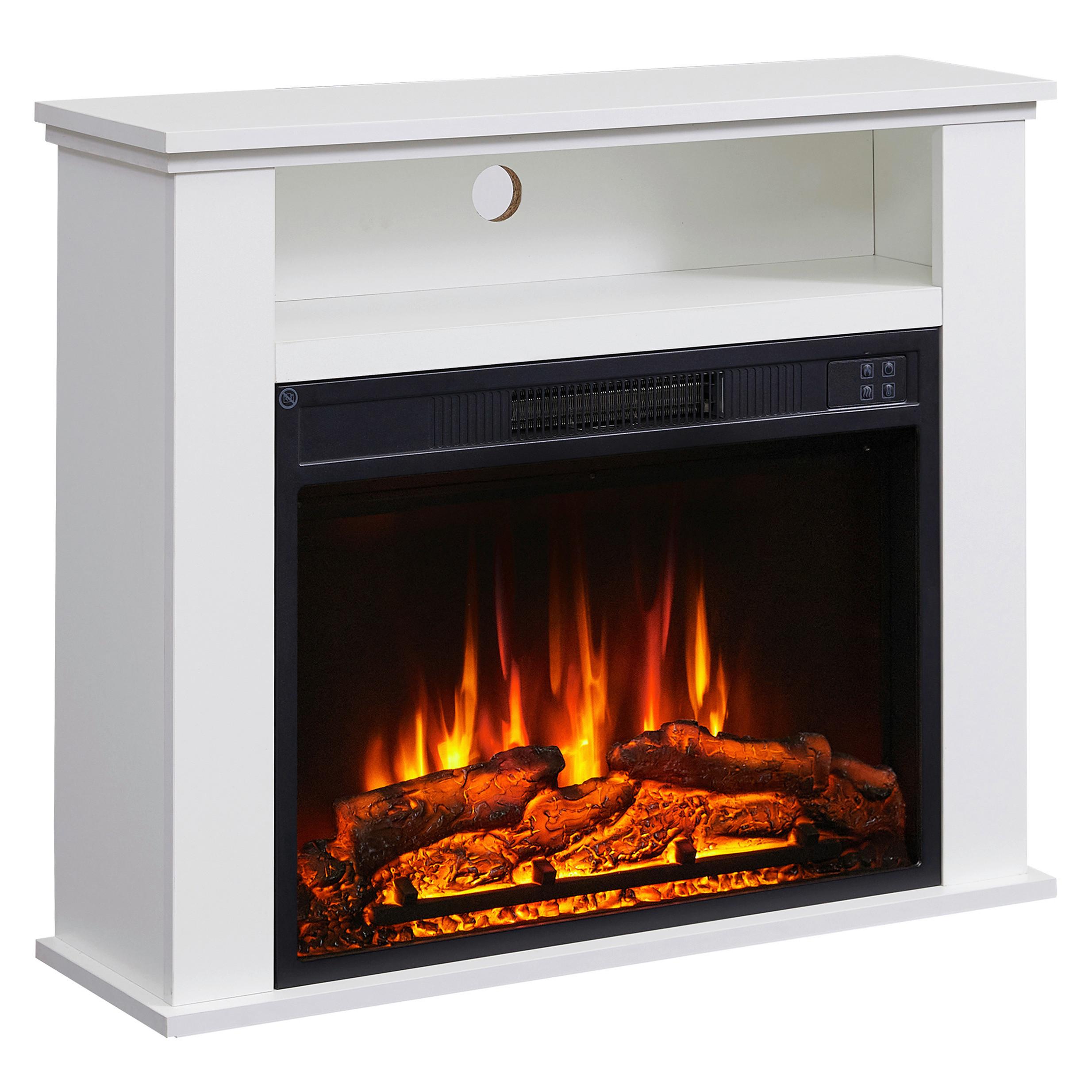 Elektrokamin Frida - Weiß, Basics, Holz/Metall (23/85/65cm)