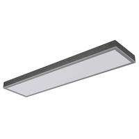 LED-Deckenleuchte Doro Silberfarben Weiß Dunkelgrau - Dunkelgrau/Silberfarben, Basics, Kunststoff/Metall (80/20/6,5cm) - Globo