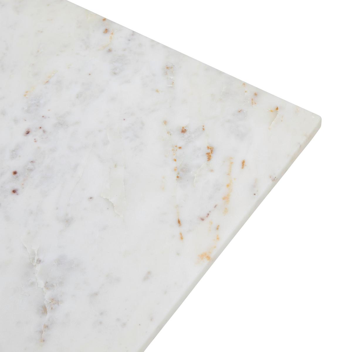 Konferenčný stolík MONTEVIDEO 65x65 - čierna/biela, Modern, kov/kameň (65/44/65cm) - Mömax