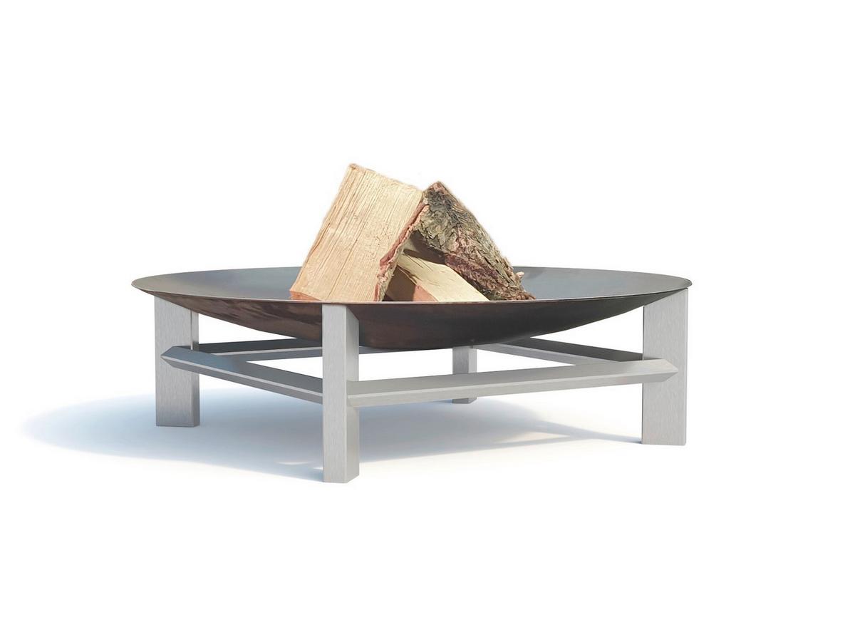 Feuerschale Alpha XXL - Edelstahlfarben/Rostfarben, Basics, Metall (58/58/20cm)