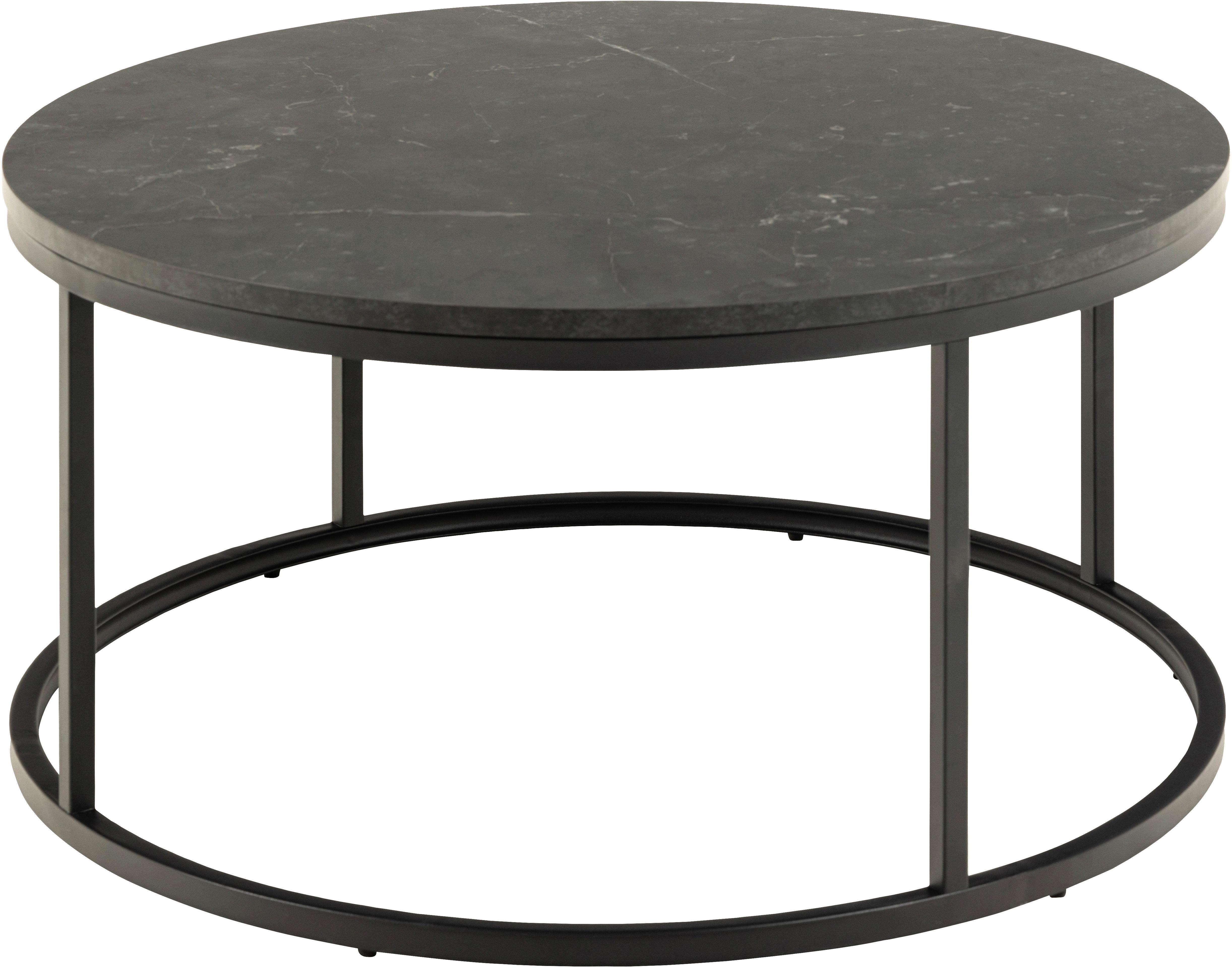Couchtisch Spiro 0000098861 - Schwarz, Design, Holzwerkstoff/Metall (80/80/40cm) - Livetastic