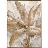 Obraz na plátně Denise, 100/140cm - barvy zlata, Moderní, dřevo/textil (100/140cm) - Premium Living