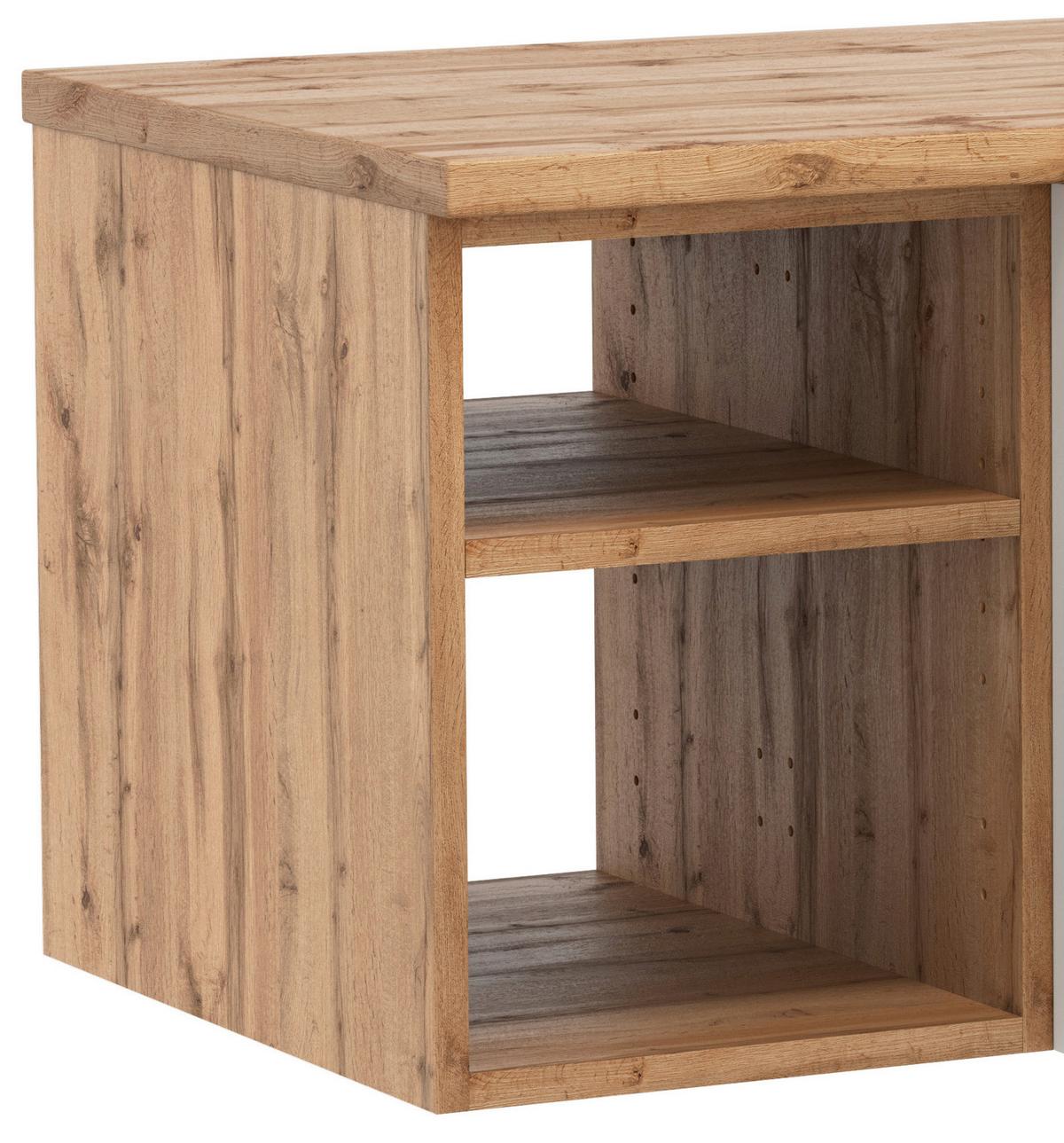 Hängender Waschbecken -Unterschrank Arosa B: 120 cm - Eiche Wotan/Weiß, MODERN, Holzwerkstoff (120/41/47cm) - Held