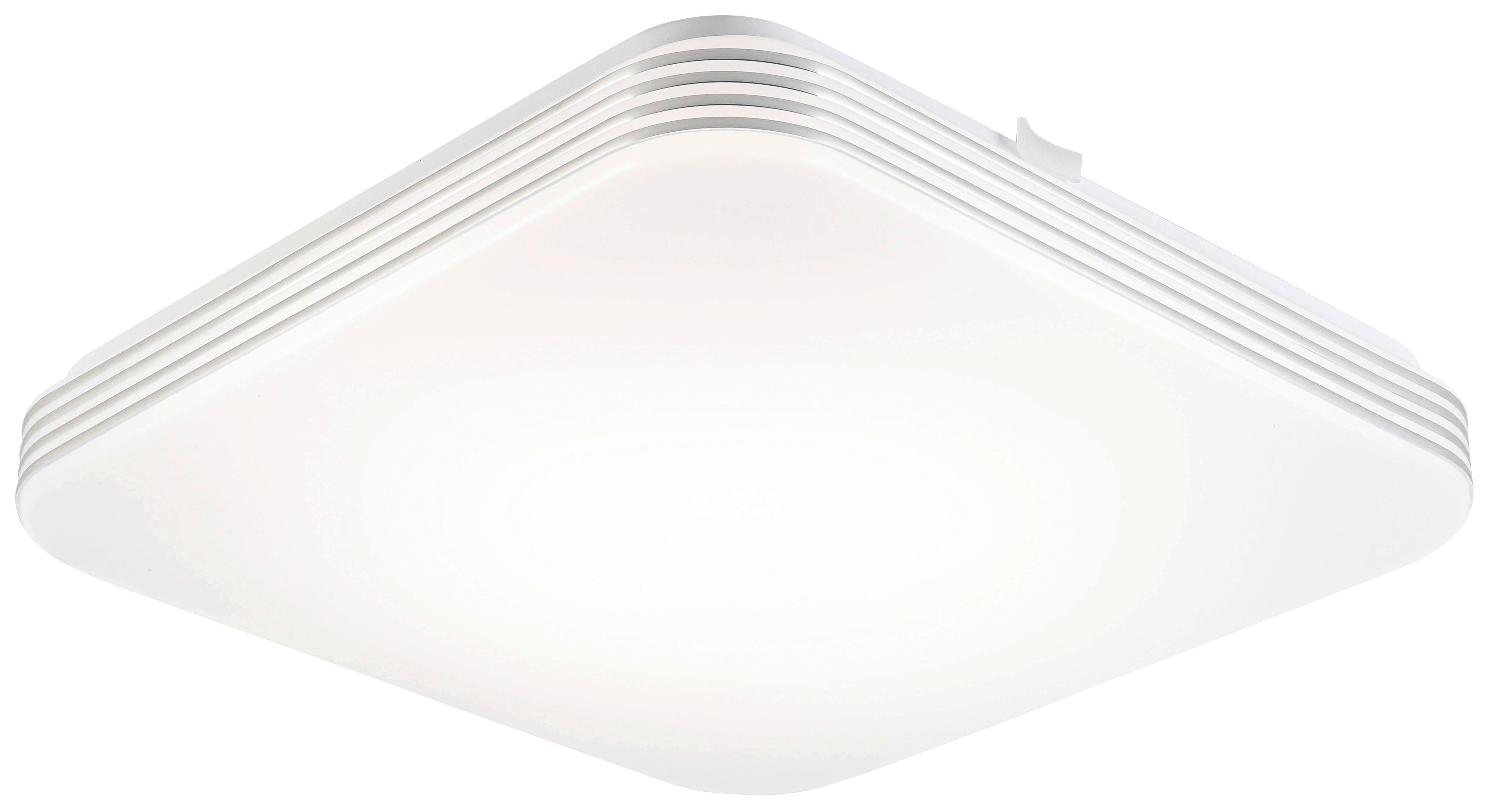 LED-Deckenleuchte Miro - Chromfarben/Weiß, MODERN, Kunststoff/Metall (27/27/5,8cm) - Luca Bessoni