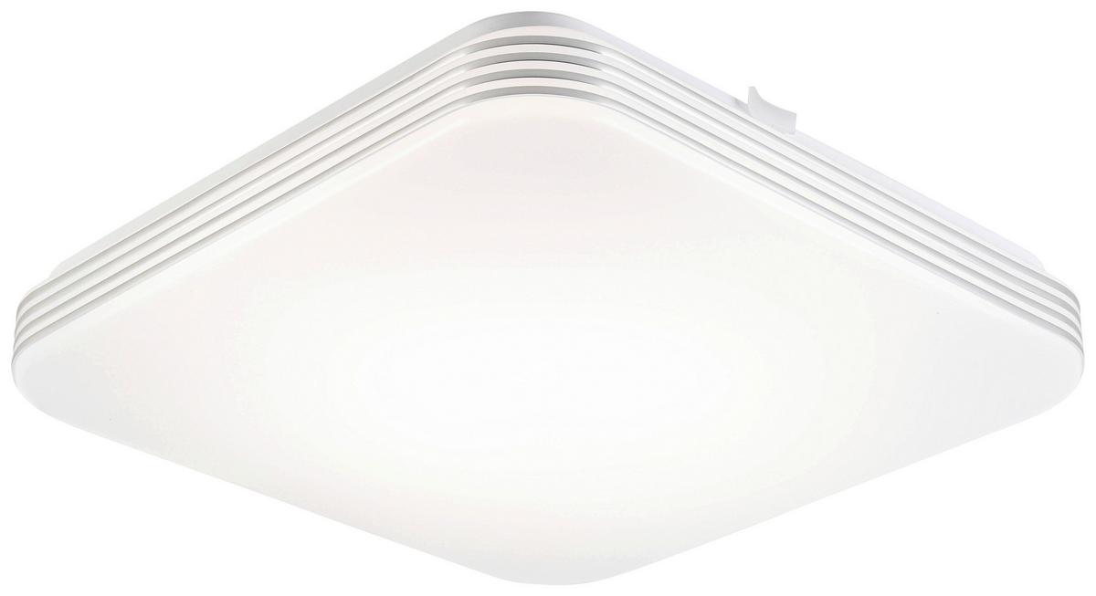 LED-Deckenleuchte Miro - Chromfarben/Weiß, MODERN, Kunststoff/Metall (27/27/5,8cm) - Luca Bessoni