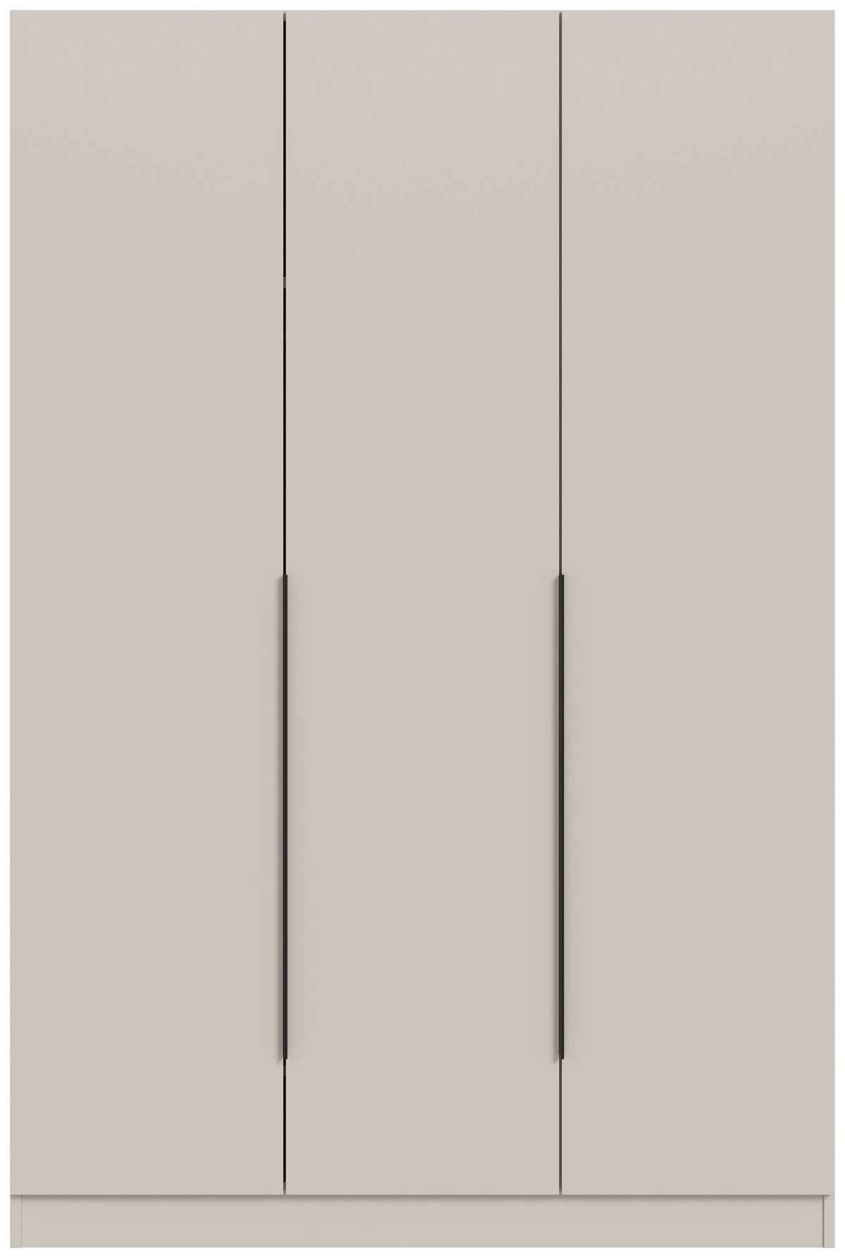 DREHTÜRENSCHRANK Kopenhagen Schwarz B: 120cm - Kaschmir, MODERN, Holzwerkstoff (120/181/52cm) - Livetastic