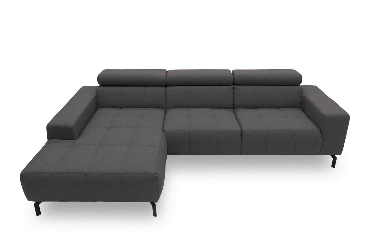 Gepolstertes Ecksofa in Dunkelbraun