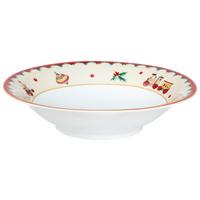 Hluboký talíř XMAS - bílá/červená, Konvenční, keramika (21/4,9cm) - Mömax