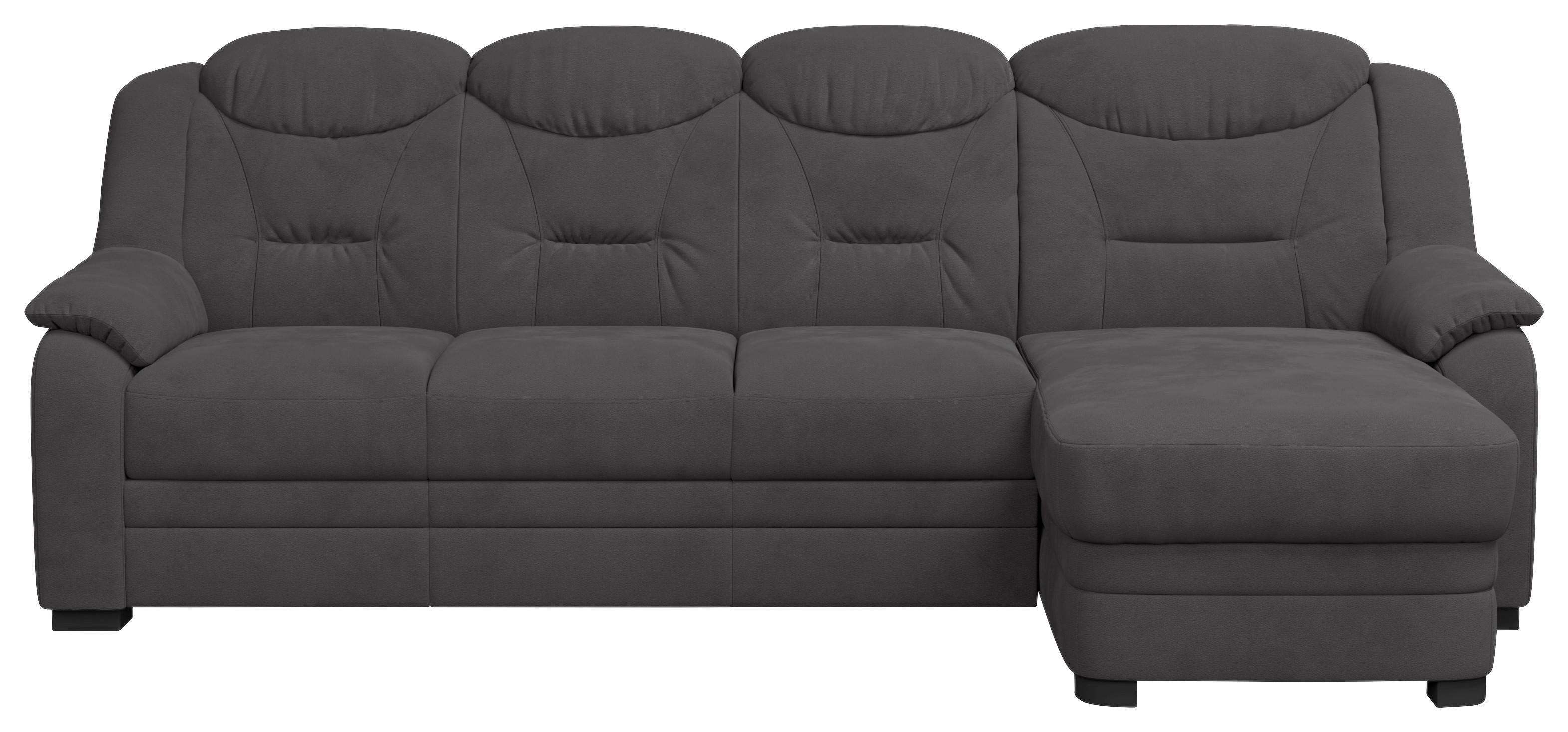 Ecksofa Marcus - Anthrazit/Schwarz, Basics, Textil (257/162cm) - MID.YOU