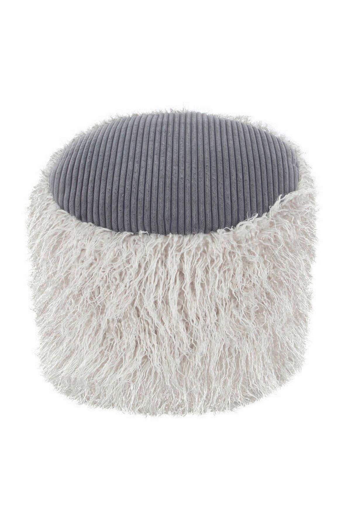 Pouf Kunststoff Hellgrau Dxh: 45x38 Cm - Hellgrau, Basics, Kunststoff (45/38/45cm) - Kayoom