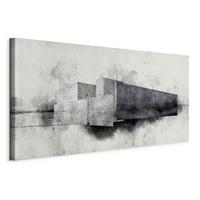 Leinwandbild Grau Hellgrau B: 120 Cm - Hellgrau/Grau, Basics, Holz/Textil (120/60/1,2cm) - artgeist