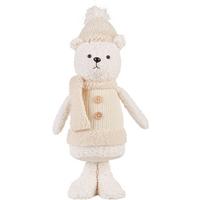 Dekor Medve Tabea - bézs/fekete, Konventionell, műanyag/textil (18/15/45cm) - Luca Bessoni