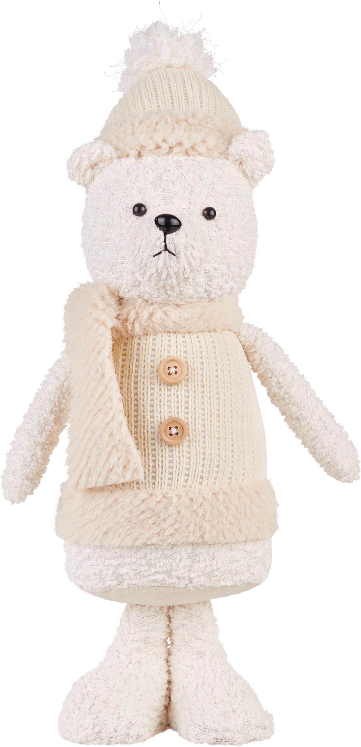 Dekor Medve Tabea - bézs/fekete, Konventionell, műanyag/textil (18/15/45cm) - Luca Bessoni