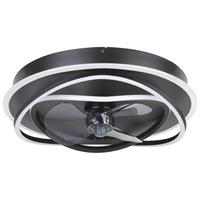 Deckenventilator Led-Cct-Ventilator Ac Schwarz - Schwarz, Basics, Kunststoff/Metall (50/14cm) - Eglo