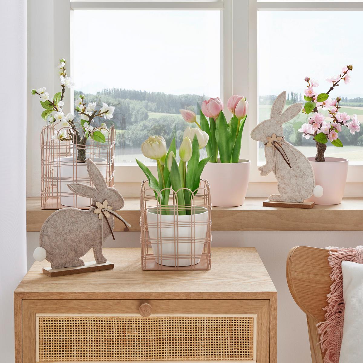 Umelá rastliny Čerešňa Bonsai, V:32cm - čierna/zelená, Basics, plast (32cm) - Modern Living