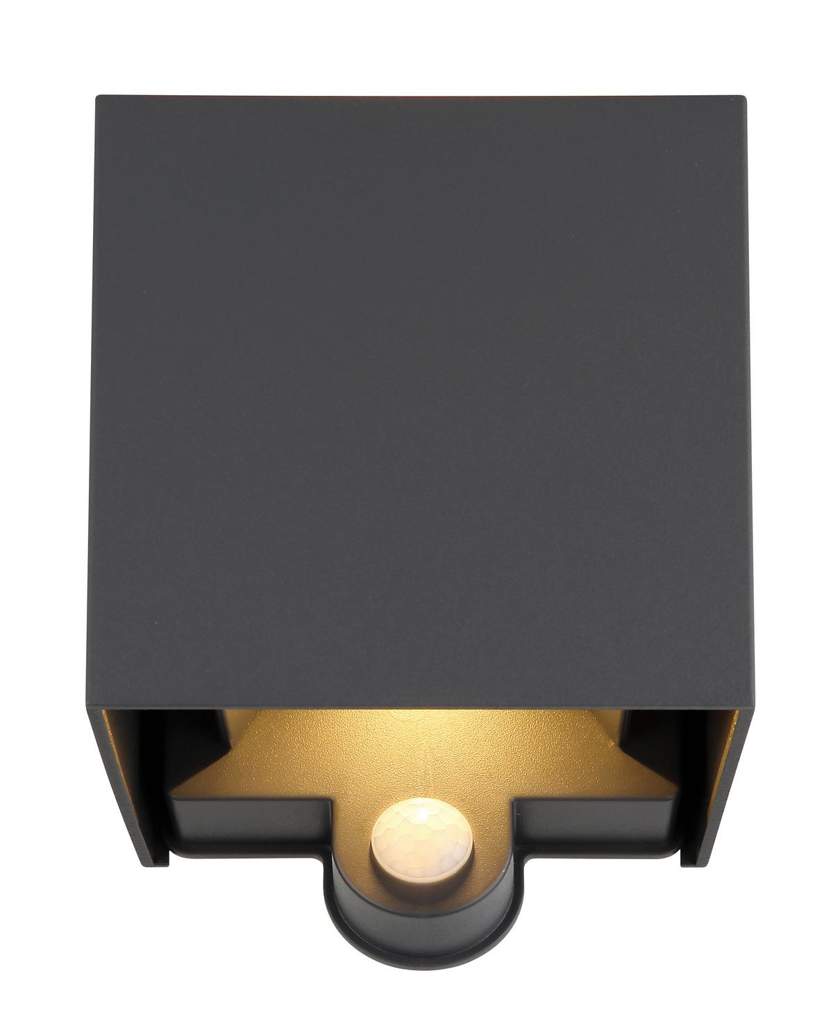 Außenwandleuchte 34168s - Anthrazit, Design, Kunststoff/Metall (10/10/12,5cm) - Globo