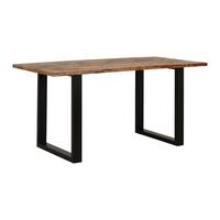 Jedálenský stôl Arya 160x85 cm - čierna/farba akácie, Modern, kov/drevo (160/85/76cm) - Bessagi Home
