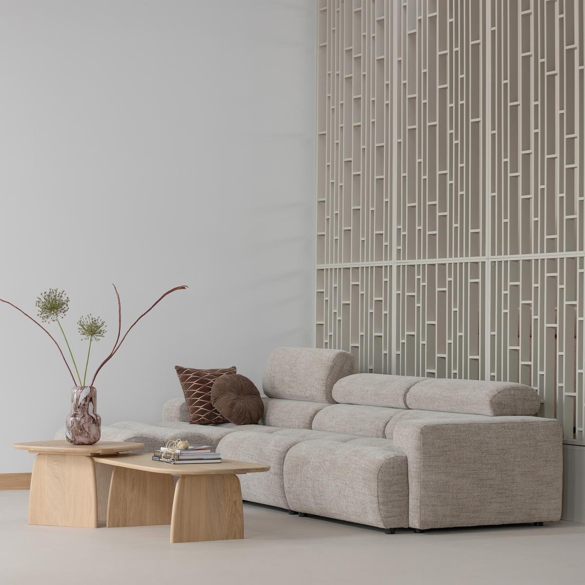 SOFAELEMENT Novi Naturfarben B: 113cm - Schwarz/Naturfarben, Design, Textil (113/86/109cm) - Livetastic