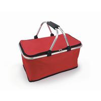 Einkaufskorb Easymaxx Thermo - Rot/Silberfarben, Basics, Kunststoff/Metall (47/28/23cm) - EASYMAXX