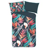 Satin Wendebettwäsche 140x200 cm Chloe Descanso Multicolor - Multicolor, Basics, Textil (140/200cm)